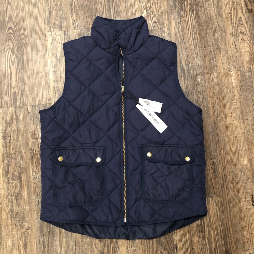 Navy Quilted Vest